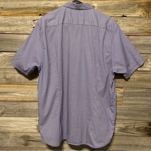 Ted baker- London- size 7-purple color- 96% cotton-button down- short sleeves - Picture 2 of 7